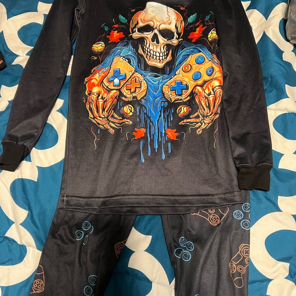 Kids Skull and Video Game Pajamas